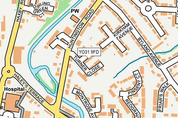 YO31 9FD map - OS OpenMap – Local (Ordnance Survey)