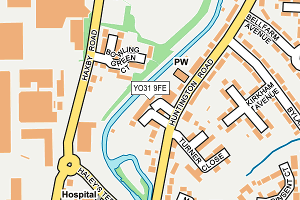 YO31 9FE map - OS OpenMap – Local (Ordnance Survey)