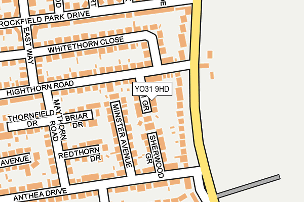 YO31 9HD map - OS OpenMap – Local (Ordnance Survey)