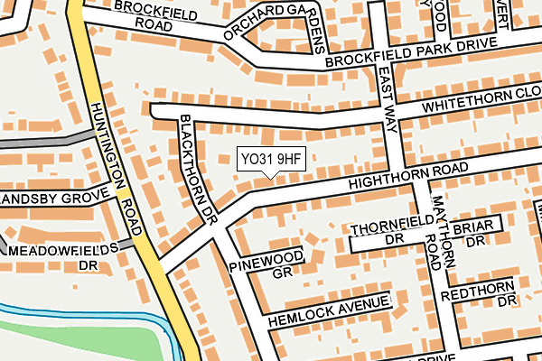 YO31 9HF map - OS OpenMap – Local (Ordnance Survey)