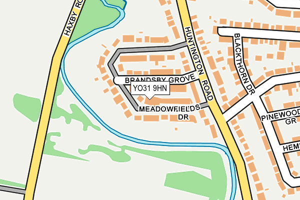 YO31 9HN map - OS OpenMap – Local (Ordnance Survey)