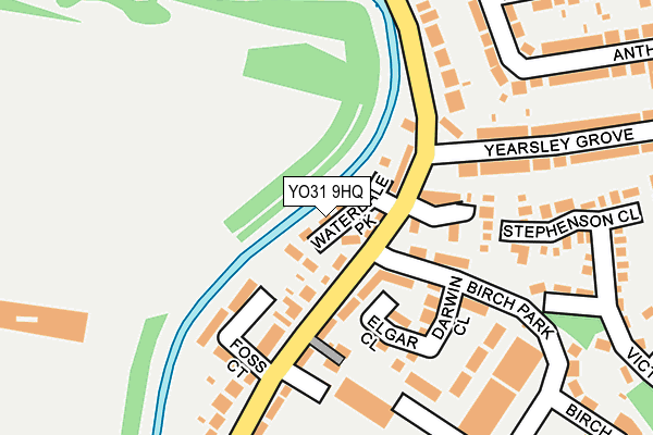 YO31 9HQ map - OS OpenMap – Local (Ordnance Survey)