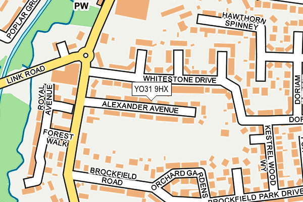 YO31 9HX map - OS OpenMap – Local (Ordnance Survey)