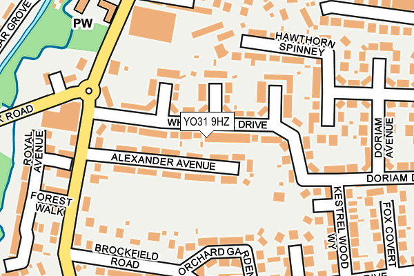 YO31 9HZ map - OS OpenMap – Local (Ordnance Survey)