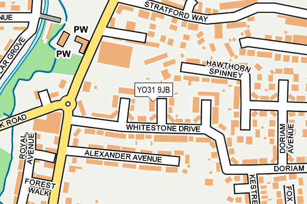 YO31 9JB map - OS OpenMap – Local (Ordnance Survey)