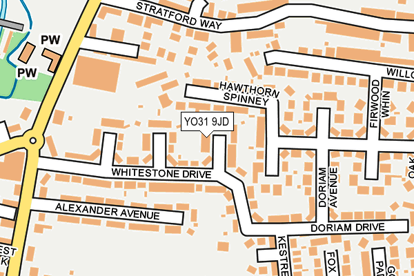 YO31 9JD map - OS OpenMap – Local (Ordnance Survey)