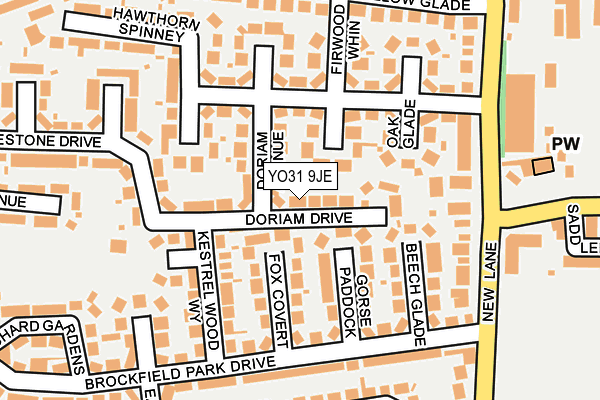 YO31 9JE map - OS OpenMap – Local (Ordnance Survey)