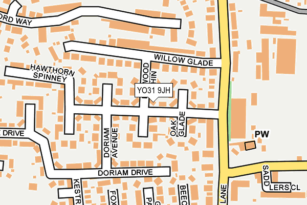 YO31 9JH map - OS OpenMap – Local (Ordnance Survey)