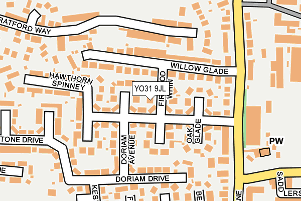 YO31 9JL map - OS OpenMap – Local (Ordnance Survey)