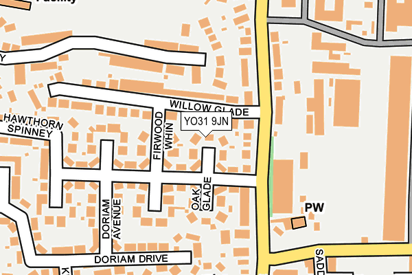YO31 9JN map - OS OpenMap – Local (Ordnance Survey)