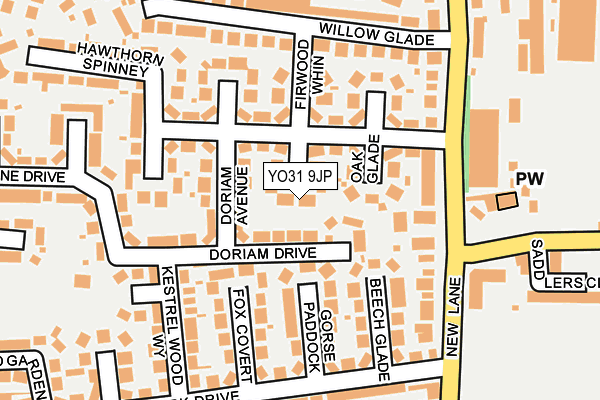 YO31 9JP map - OS OpenMap – Local (Ordnance Survey)