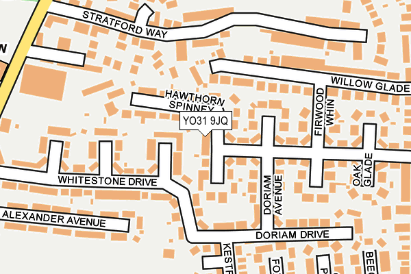 YO31 9JQ map - OS OpenMap – Local (Ordnance Survey)