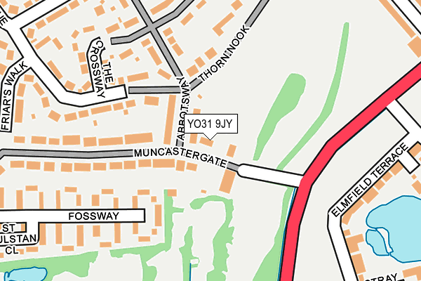 YO31 9JY map - OS OpenMap – Local (Ordnance Survey)