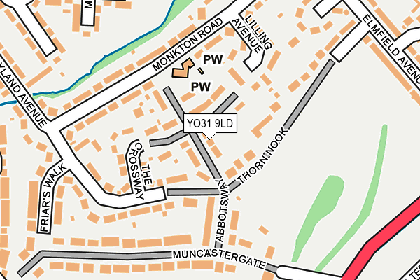 YO31 9LD map - OS OpenMap – Local (Ordnance Survey)