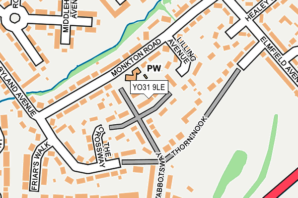 YO31 9LE map - OS OpenMap – Local (Ordnance Survey)
