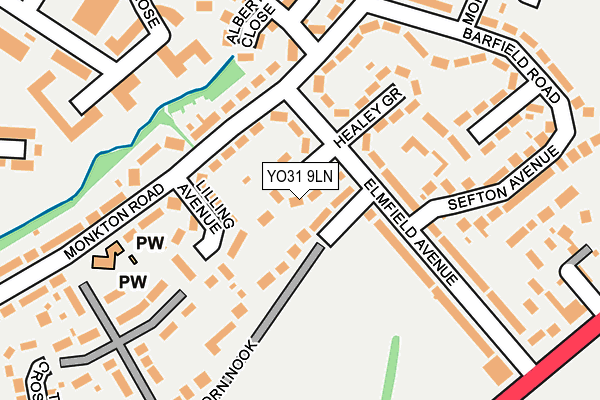 YO31 9LN map - OS OpenMap – Local (Ordnance Survey)