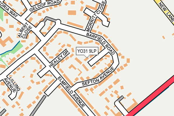 YO31 9LP map - OS OpenMap – Local (Ordnance Survey)