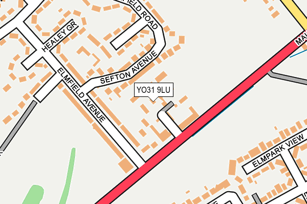 YO31 9LU map - OS OpenMap – Local (Ordnance Survey)