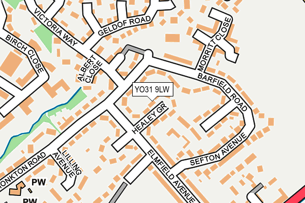 YO31 9LW map - OS OpenMap – Local (Ordnance Survey)