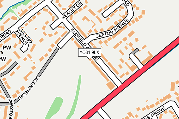 YO31 9LX map - OS OpenMap – Local (Ordnance Survey)