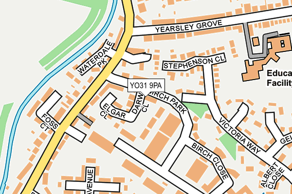 YO31 9PA map - OS OpenMap – Local (Ordnance Survey)