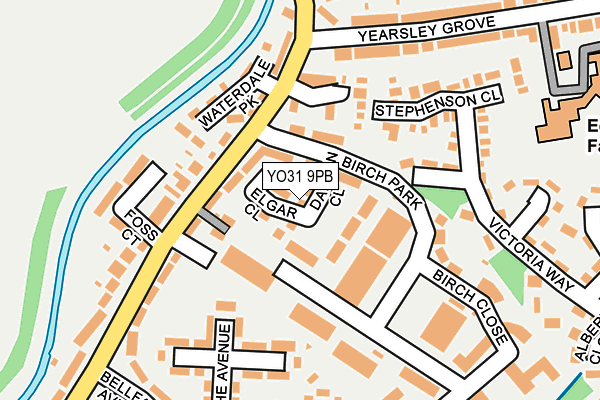 YO31 9PB map - OS OpenMap – Local (Ordnance Survey)