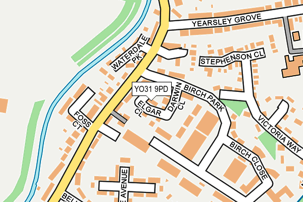 YO31 9PD map - OS OpenMap – Local (Ordnance Survey)