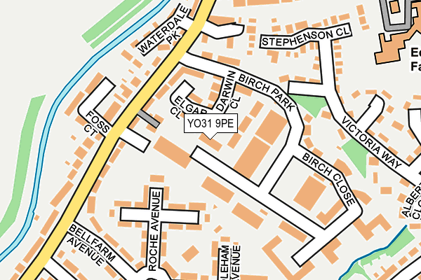 YO31 9PE map - OS OpenMap – Local (Ordnance Survey)