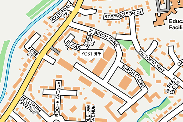 YO31 9PF map - OS OpenMap – Local (Ordnance Survey)