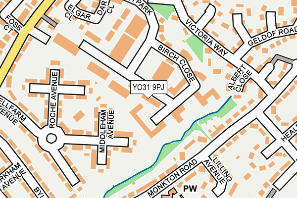 YO31 9PJ map - OS OpenMap – Local (Ordnance Survey)