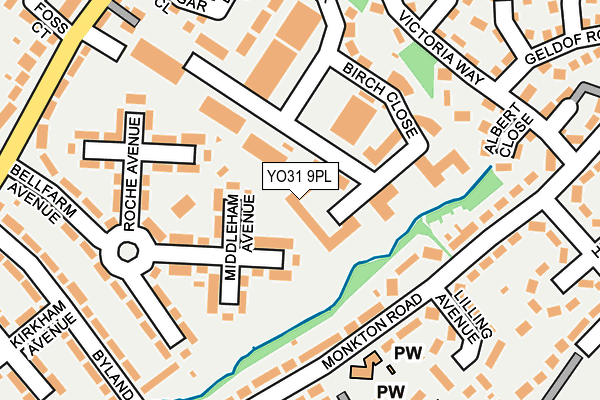 YO31 9PL map - OS OpenMap – Local (Ordnance Survey)