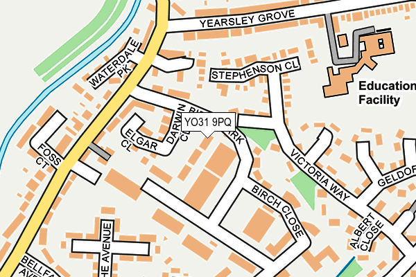 YO31 9PQ map - OS OpenMap – Local (Ordnance Survey)