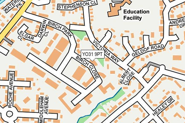 YO31 9PT map - OS OpenMap – Local (Ordnance Survey)