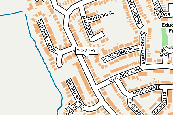 YO32 2EY map - OS OpenMap – Local (Ordnance Survey)