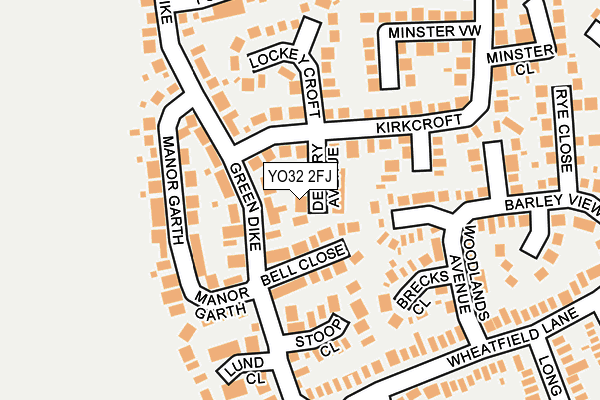 YO32 2FJ map - OS OpenMap – Local (Ordnance Survey)