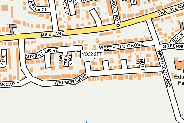 YO32 2FT map - OS OpenMap – Local (Ordnance Survey)