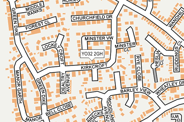 YO32 2GH map - OS OpenMap – Local (Ordnance Survey)