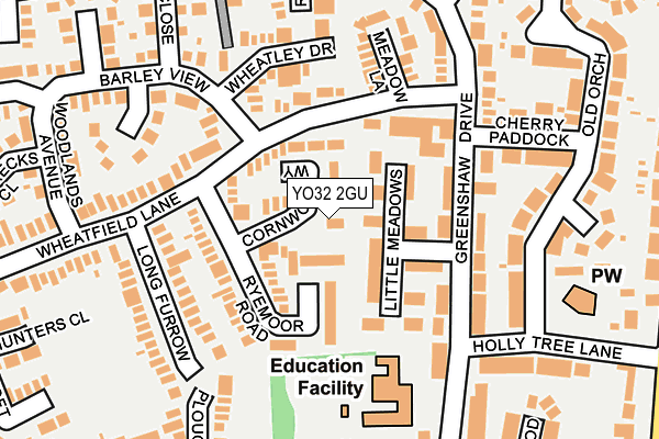 YO32 2GU map - OS OpenMap – Local (Ordnance Survey)