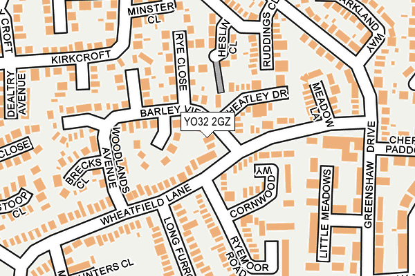 YO32 2GZ map - OS OpenMap – Local (Ordnance Survey)
