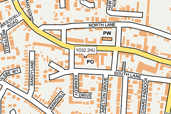 YO32 2HU map - OS OpenMap – Local (Ordnance Survey)