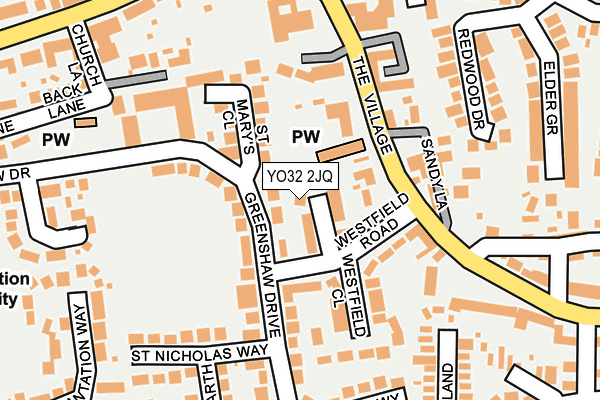 YO32 2JQ map - OS OpenMap – Local (Ordnance Survey)