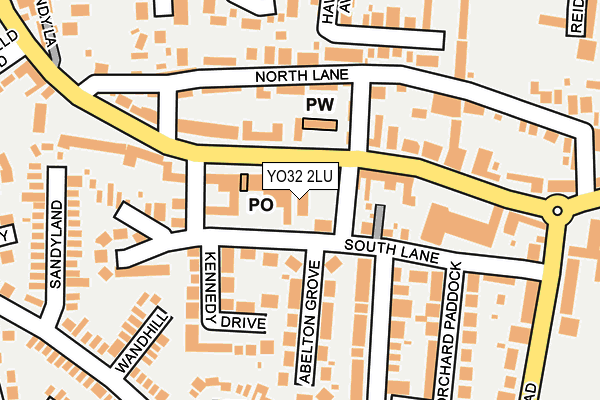 YO32 2LU map - OS OpenMap – Local (Ordnance Survey)