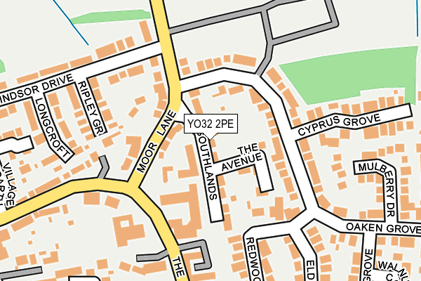 YO32 2PE map - OS OpenMap – Local (Ordnance Survey)