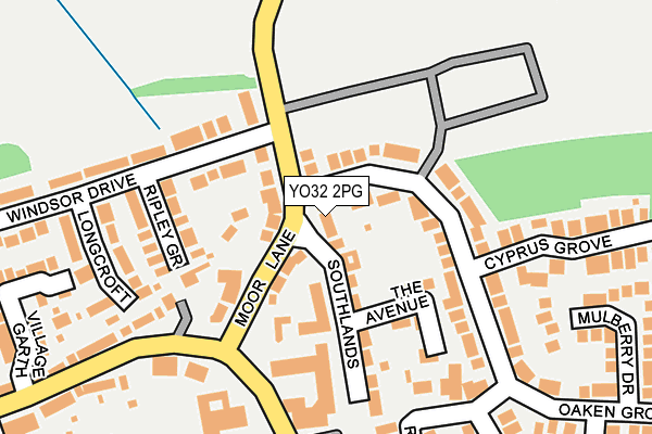 YO32 2PG map - OS OpenMap – Local (Ordnance Survey)