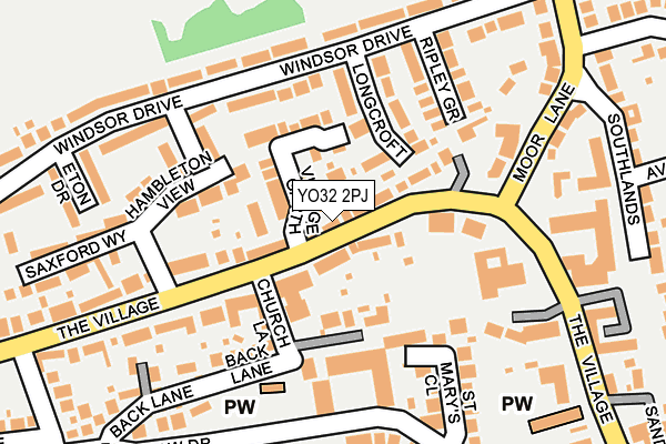 YO32 2PJ map - OS OpenMap – Local (Ordnance Survey)