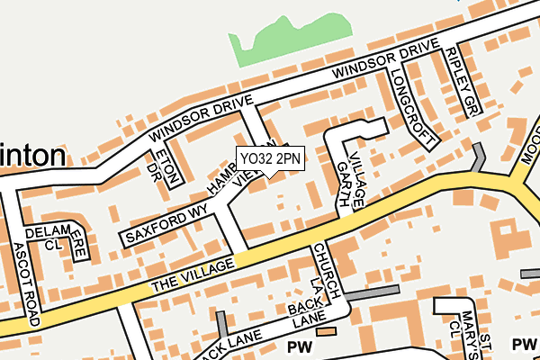 YO32 2PN map - OS OpenMap – Local (Ordnance Survey)