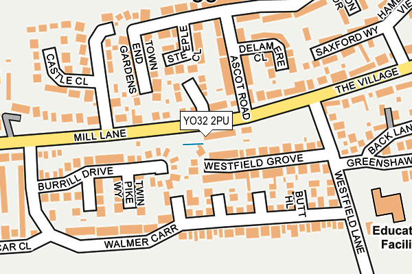 YO32 2PU map - OS OpenMap – Local (Ordnance Survey)