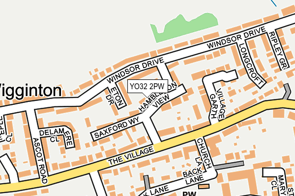 YO32 2PW map - OS OpenMap – Local (Ordnance Survey)