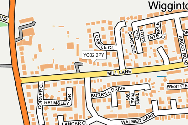 YO32 2PY map - OS OpenMap – Local (Ordnance Survey)
