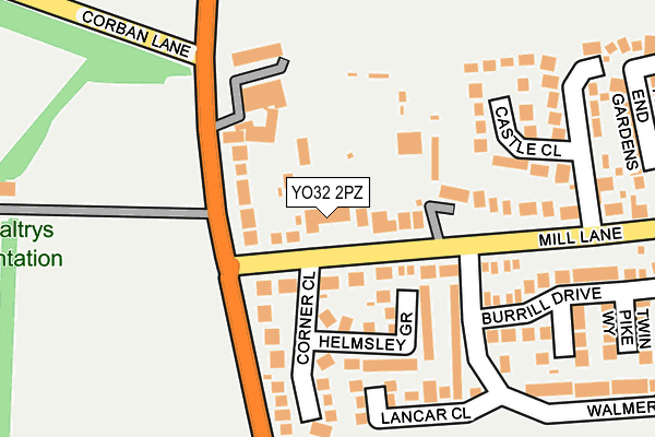 YO32 2PZ map - OS OpenMap – Local (Ordnance Survey)